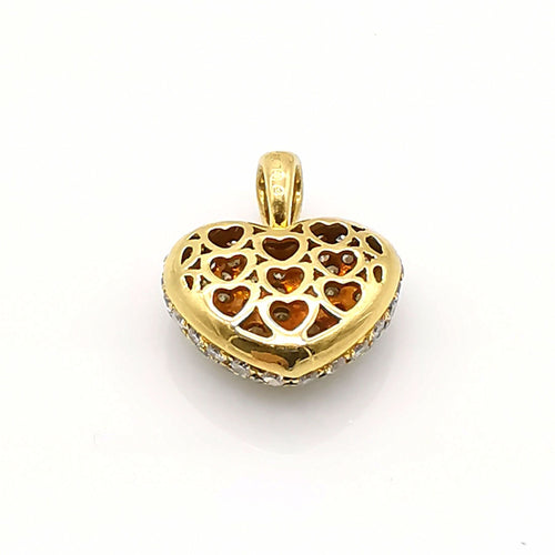 Pendentif Pendentif cœur or & diamants 58 Facettes