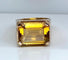 Bague 56 Bague en or jaune 18 carats, topaze jaune 11,26 carats 58 Facettes AB612
