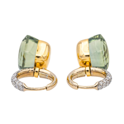 Boucles d'oreilles Pomellato Boucles d'oreilles Nudo Or blanc, Or rose Prasiolite, Diamant 58 Facettes 4174315RV