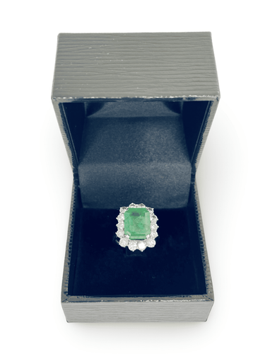 Bague 52 Bague or jaune émeraude 6,80 ct 58 Facettes 00021101