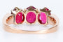 Bague 52 Bague en or rose 18 carats ornée de 3 rubis ovales de 0,66 carats total 58 Facettes BG-RBS-1-101