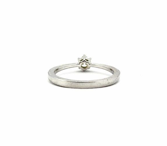 Bague 54.5 Solitaire 6 griffes en or et diamant 58 Facettes