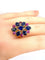 54 Importante bague or jaune, 7 saphirs et 6 rubis 58 Facettes AB454