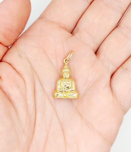 Pendentif Pendentif vintage XXL or jaune bouddha 58 Facettes A05543
