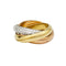 Bague 48 Bague Cartier, "Trinity" classique, 3 ors, diamants. 58 Facettes 32387