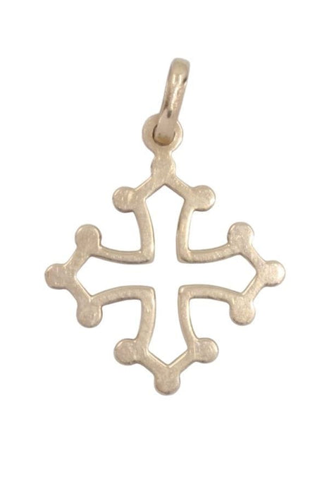 Pendentif Croix occitane or jaune 58 Facettes 090691