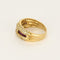 Bague 57 Bague en or jaune, diamants et rubis 58 Facettes B250486