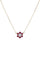 Collier Collier marguerite or jaune diamant et rubis 58 Facettes 088471