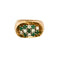 Bague 55 Bague or jaune, émeraude et diamants 58 Facettes CAN1077