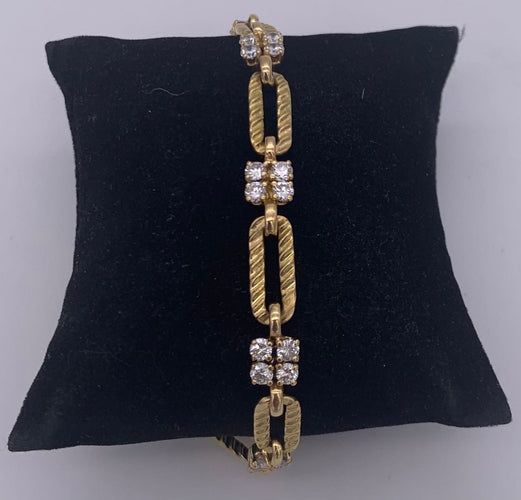 Bracelet Bracelet Or 18 Kt et Diamants 58 Facettes