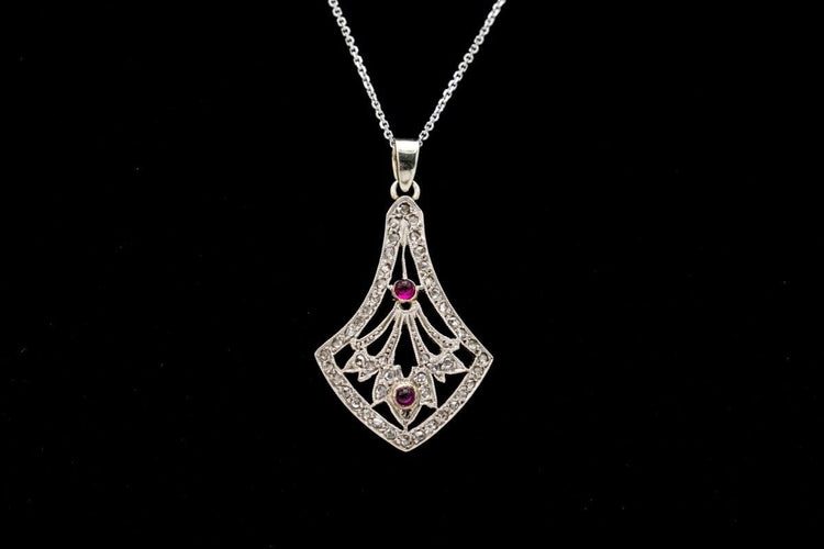 Pendentif Pendentif ancien avec diamants et tourmalines 58 Facettes 9962