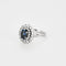 Bague 55 Bague platine, saphir 1.20ct, diamants 1ct 58 Facettes