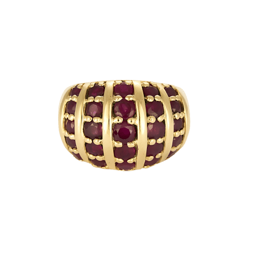 Anello 55 Anello in oro giallo e rubino 58 Facettes RAM3261