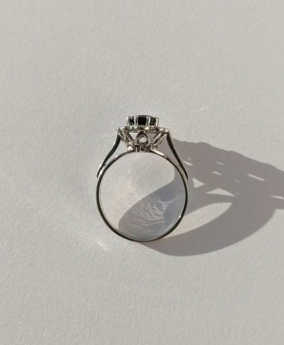 Bague Bague Pompadour saphir vert diamants 58 Facettes