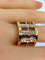 Bague 57 Bague or jaune tourmalines roses et diamants 58 Facettes AB403