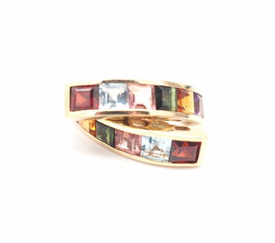 Boucles d'oreilles Boucles d'oreilles or jaune 750 et pierres fines 58 Facettes