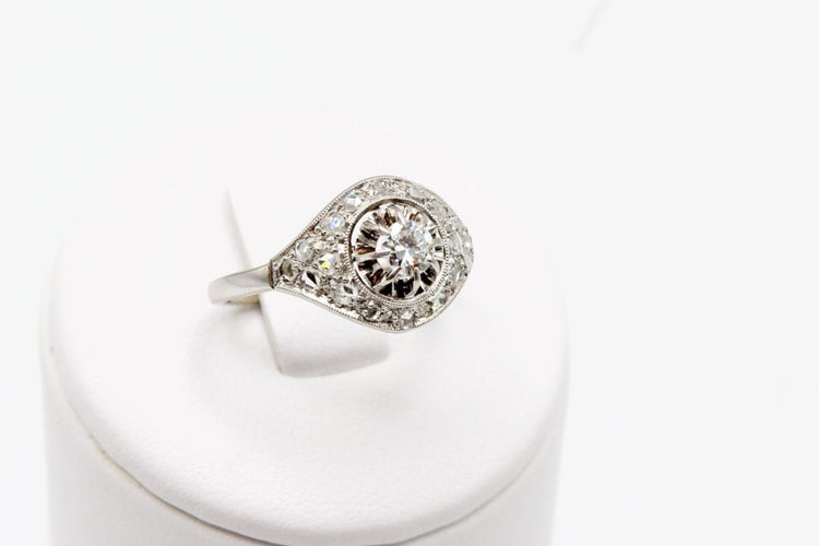 Bague 53 Bague or blanc,  diamants 58 Facettes 250258