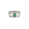 Bague 53 Bague en or blanc, diamants et émeraude 58 Facettes B240734