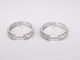 Boucles d'oreilles Boucles d'oreilles créoles en or blanc avec diamants 58 Facettes 2052