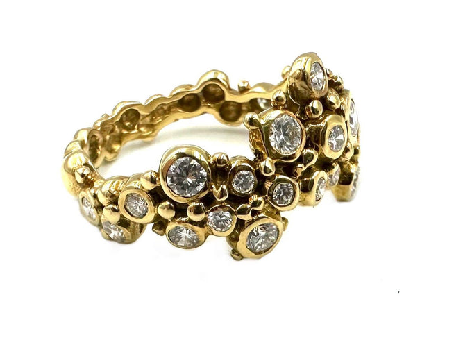 Bague 52 GILBERT ALBERT - Bague or jaune et diamants 58 Facettes