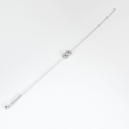 Bracelet Bracelet infini or blanc et diamants 58 Facettes