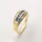 Bague 55 Bague or jaune, diamants, saphirs 58 Facettes