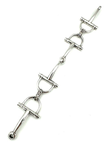 Bracelet HERMES. Collection "Mors", bracelet vintage en argent 800 58 Facettes