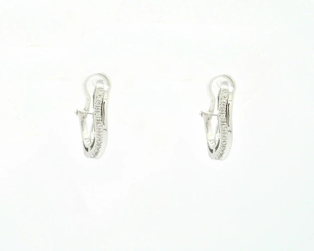 Boucles d'oreilles Boucles d'oreilles créoles serties de diamants de 0,15 ct 58 Facettes 9771