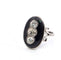 Bague 50 Bague en platine avec diamants et onyx 58 Facettes