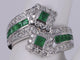 Bague Bague Toi et moi Emeraude et Diamants en or blanc 58 Facettes BA-1006