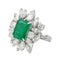 Bague 55 Bague Pompadour  Or blanc Emeraude, Diamant 58 Facettes 4398644CN