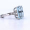 Bague 53 Bague Art Déco en platine avec aigue-marine et diamants 58 Facettes
