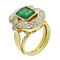 Bague 57 Bague en or jaune avec émeraude de 1,98 ct et diamants 58 Facettes G3787