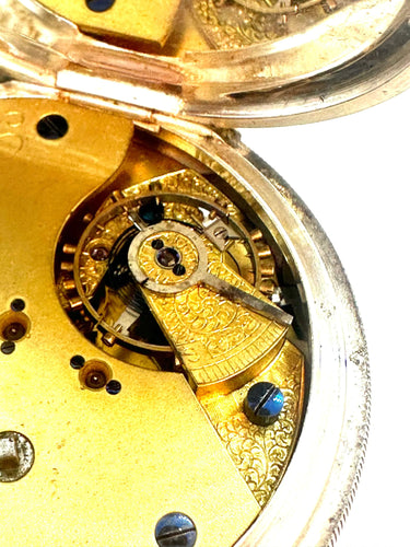 Montre Chronomètre de poche anglais de prestige – S. Lichtenstein Manchester 58 Facettes