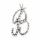 Pendentif 3.81 Diamond Letter B Pendant Vintage White Gold 58 Facettes G13153
