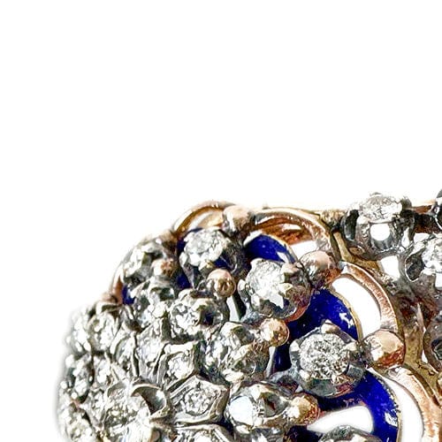 Bracelet Bracelet rigide émaillé en or rose avec diamants 58 Facettes 37288