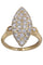 Bague 52 Marquise pavage diamants 58 Facettes 084471