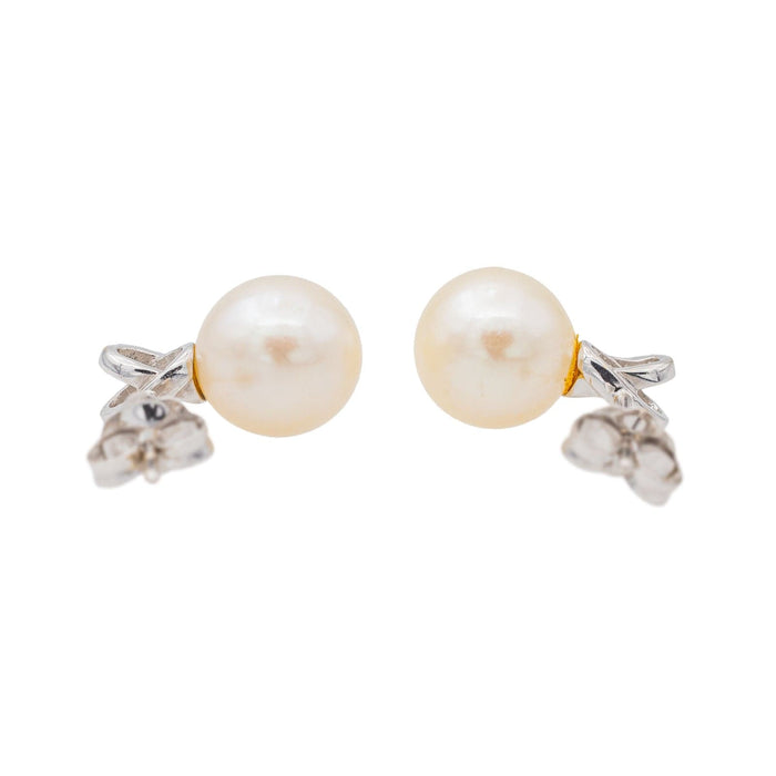 Boucles d'oreilles Boucles d'oreilles Puces Or blanc Perle 58 Facettes 3460624RV