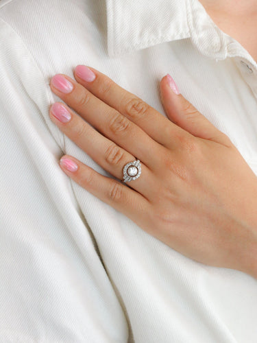 Bague 51 Bague Art Deco diamants platine 58 Facettes 1143