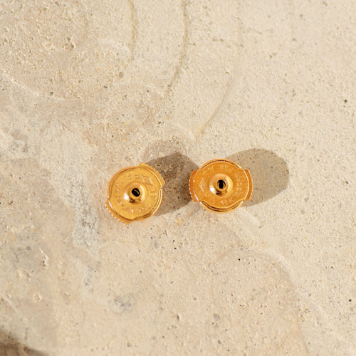 Boucles d'oreilles Chopard - Ohrstecker Happy Diamonds en or jaune 18k et diamants 58 Facettes 3285