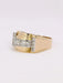 Bague 60 Bague tank or jaune diamants 58 Facettes J374