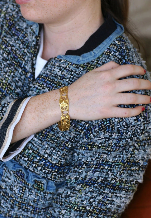 Arnould Jugendstil-Armband aus Gelbgold