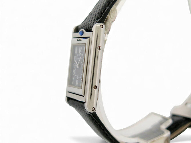 Montre vintage montre CARTIER tank basculante 2386 quartz 32 mm en acier tilting 58 Facettes 271152