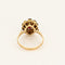 Bague 53 Bague marguerite en or jaune et grenats 58 Facettes LEN12163