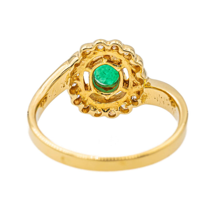 Anillo copete Oro amarillo Esmeralda