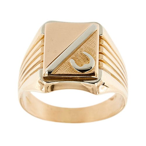 Bague 60 Bague porte-bonheur pour homme en or deux pièces 58 Facettes 34590