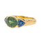 Bague 48 Bague Trilogie Or jaune Saphir vert 58 Facettes 3757182RV