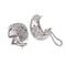 Boucles d'oreilles Boucles d'oreilles en or blanc avec huit-huit et diamants taille brillant 58 Facettes G3836