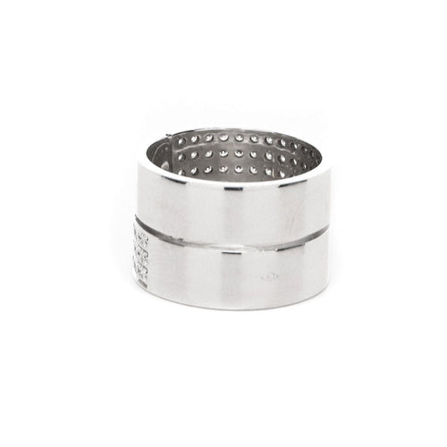 Bague 50 DINH VAN - Bague or blanc et diamants 58 Facettes 94446