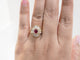 Bague 59 Bague jupe en or jaune, rubis et diamants 58 Facettes 33440